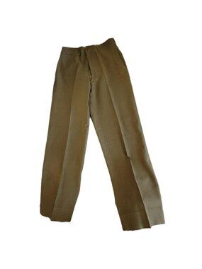 WWII Era Wool Pants Military Green Button Front Mens Size 32 LH8134